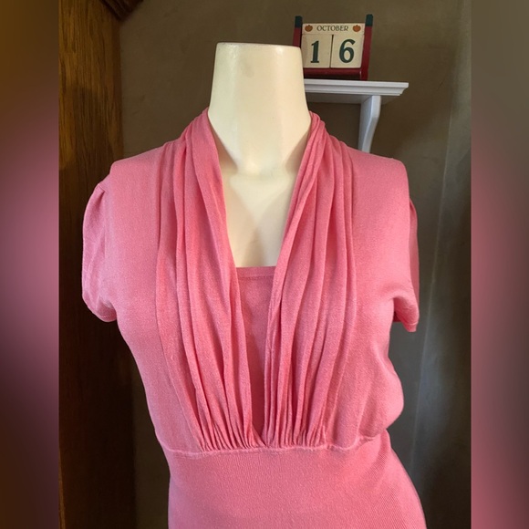 ⭐️FIRM PRICE⭐️ Sweaterworks Silk Blend Knit Top Women’s Size Small, pink - Picture 2 of 8